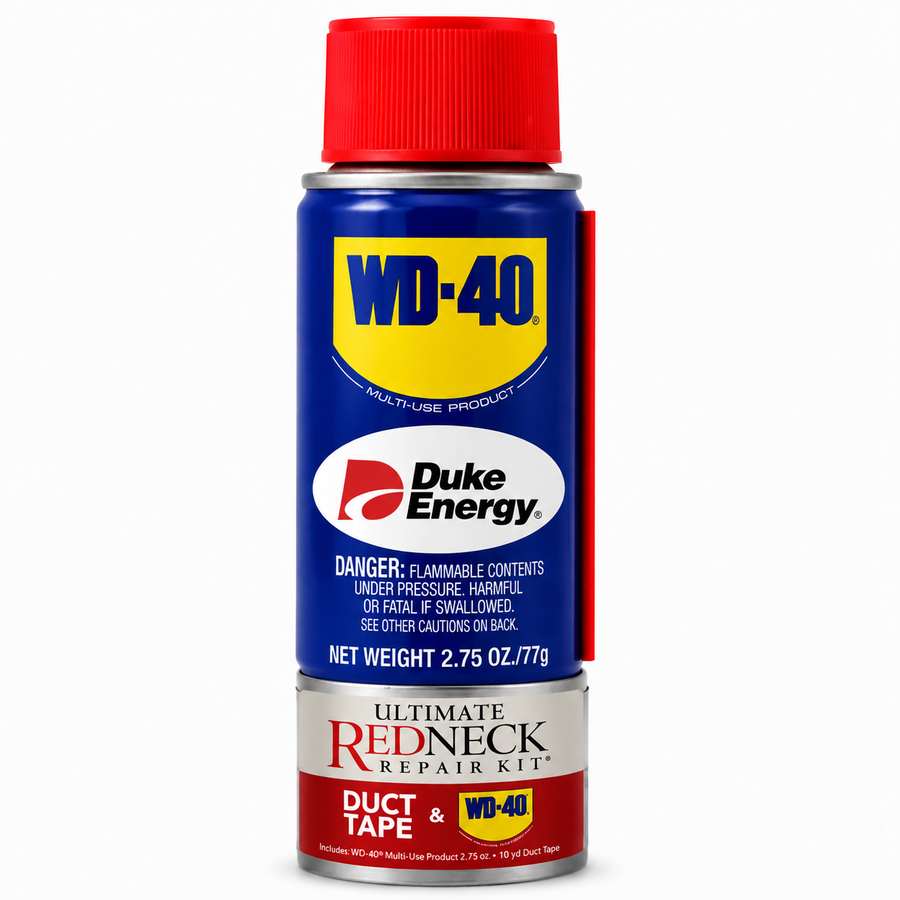 Ultimate Redneck Repair Kits, WD-40 2.75 oz Handy Cans and 6 yards of Duct Tapes - Custom Shot Glass Now