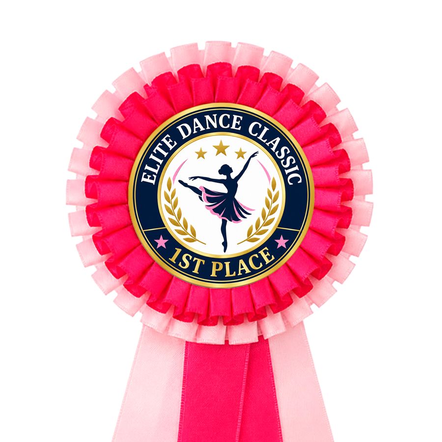 2 Tier Rosette Buttons - Custom Shot Glass Now